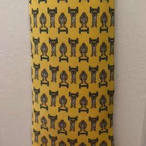 hermes necktie. bigfoot lifting weights